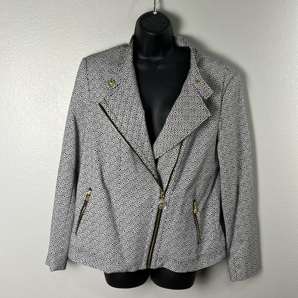 Anne Klein Mandarin collared jacket -size L